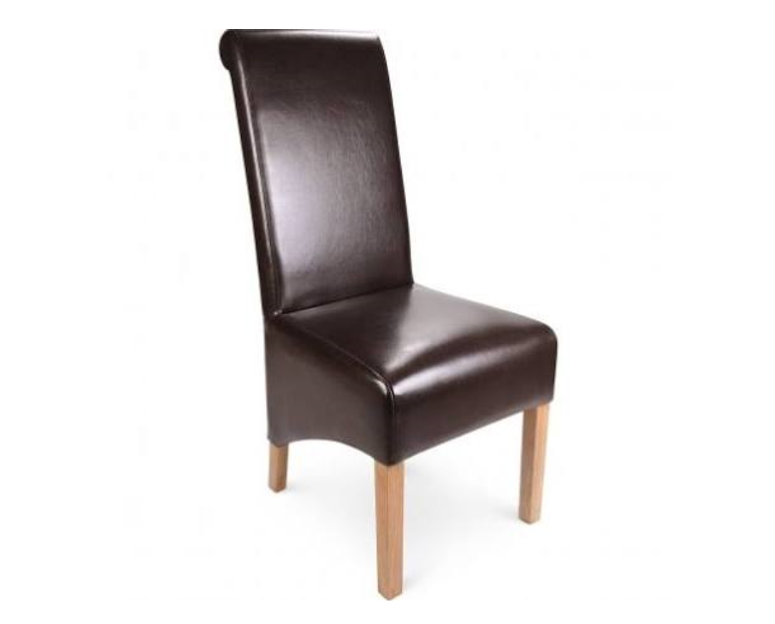 Dark Brown Leather Dining Room Chairs Parson