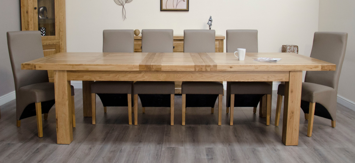 long oak kitchen table