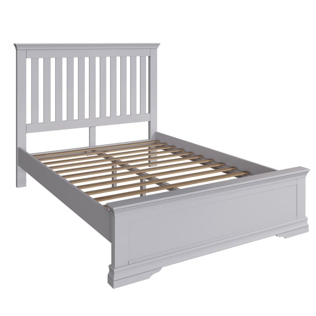 NEW - Light Grey - Low Foot End Bed - 3'0 / 4'6 / 5'0 / 6'0